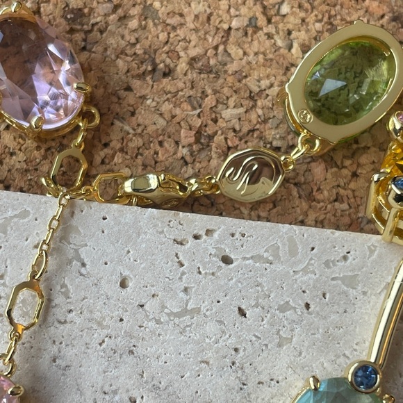 Swarovski Elegant Multicolor Gemstone Necklace - Picture 4 of 10